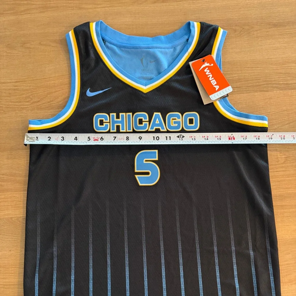 Nike Chicago Sky Angel Reese #5 Explorer Edition WNBA Jersey Black Womens Small
